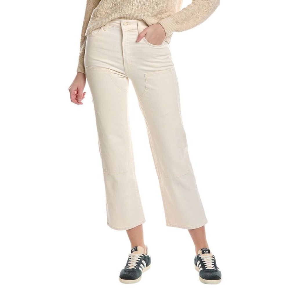 MOTHER Denim The Bees Knees Rambler Zip Ankle Act Natural Wide Straight Leg
Jean